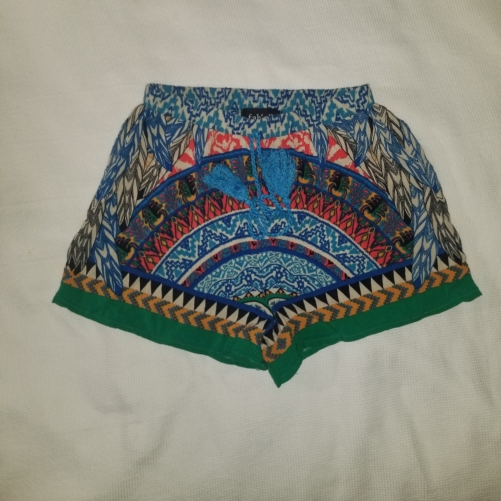 Fab'rik Multi  Color Printed Shorts